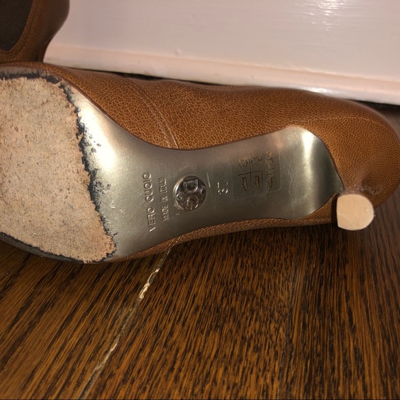 DG Dolce and Gabbana Tobacco Leather Boots Size 37 - Picture 6 of 6